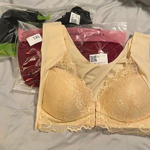 Three lace bras